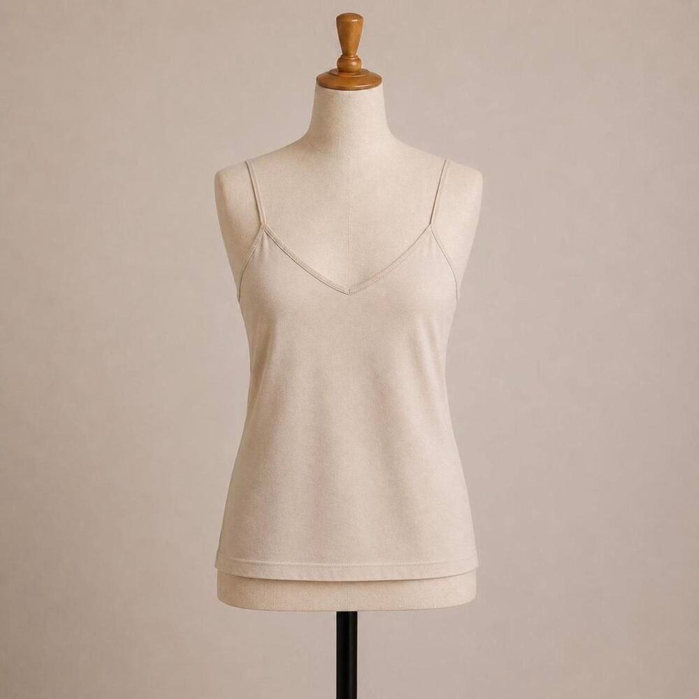 forever 21 essentials beige/nude cami tank top size S